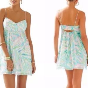 Lilly Pulitzer Sky Blue Salute Silk Dorothy Dress